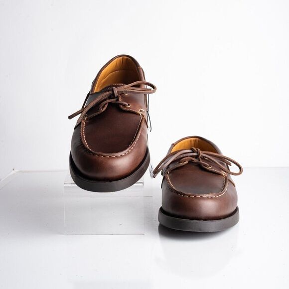 Zara Mens Leather Boat Loafers Shoes Brown Sz US 11 EU 44  2473/320 NWT - Picture 4 of 7